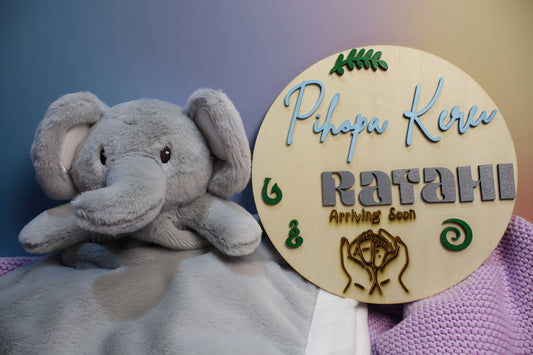 Personalised 3D Baby Name Announcement Disc