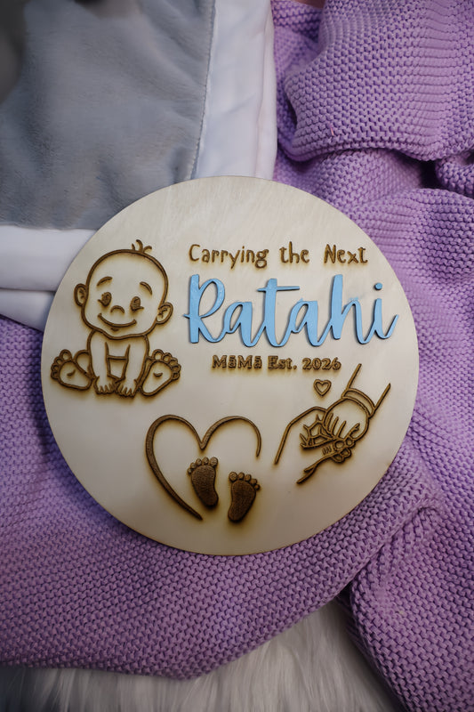 Personalised "Mama Est." Announcement Disc 3D