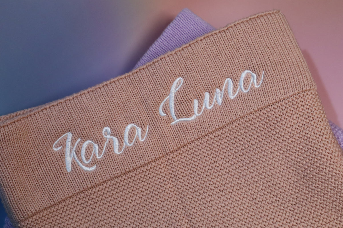 Personalised Knitted Baby Blanket