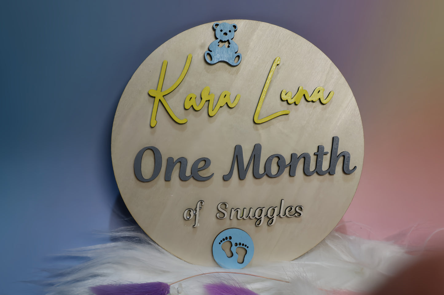 Personalised 3D Baby Milestone Keepsake Disc